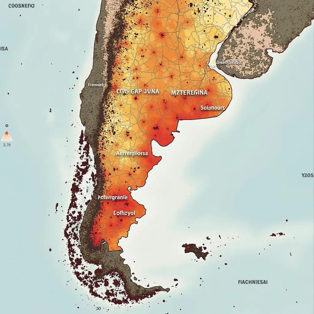 Mapa de estaciones YPF en Argentina
